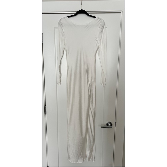 Revolve Bardot River Bias Dress | long sleeve white dress - Picture 3 of 5